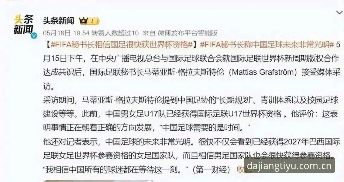 大江体育下载链接 世界杯扩军66队详解:中国男足的机会来了?